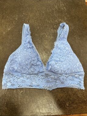aerie Light Blue Lace Wireless Bralette